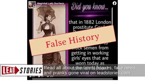 Fact Check: False Eyelashes Were NOT Invented By A Prostitute .